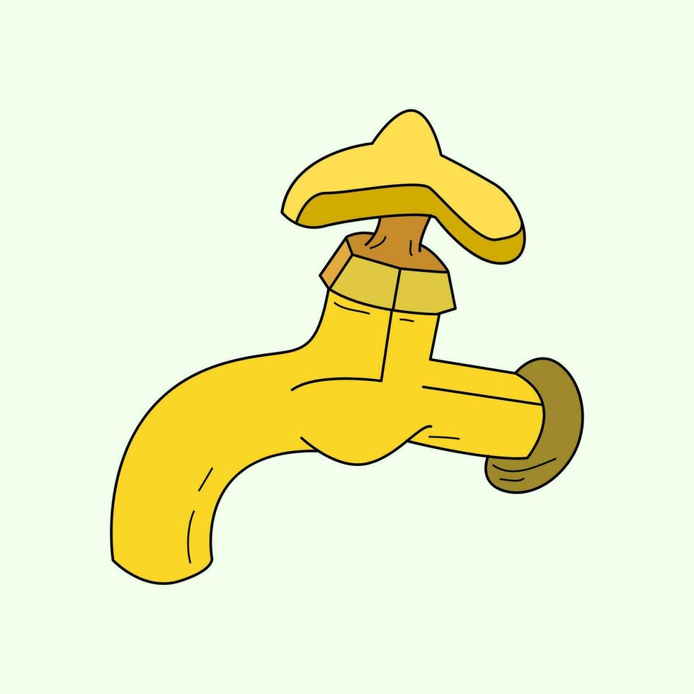 Water faucet vector illustration