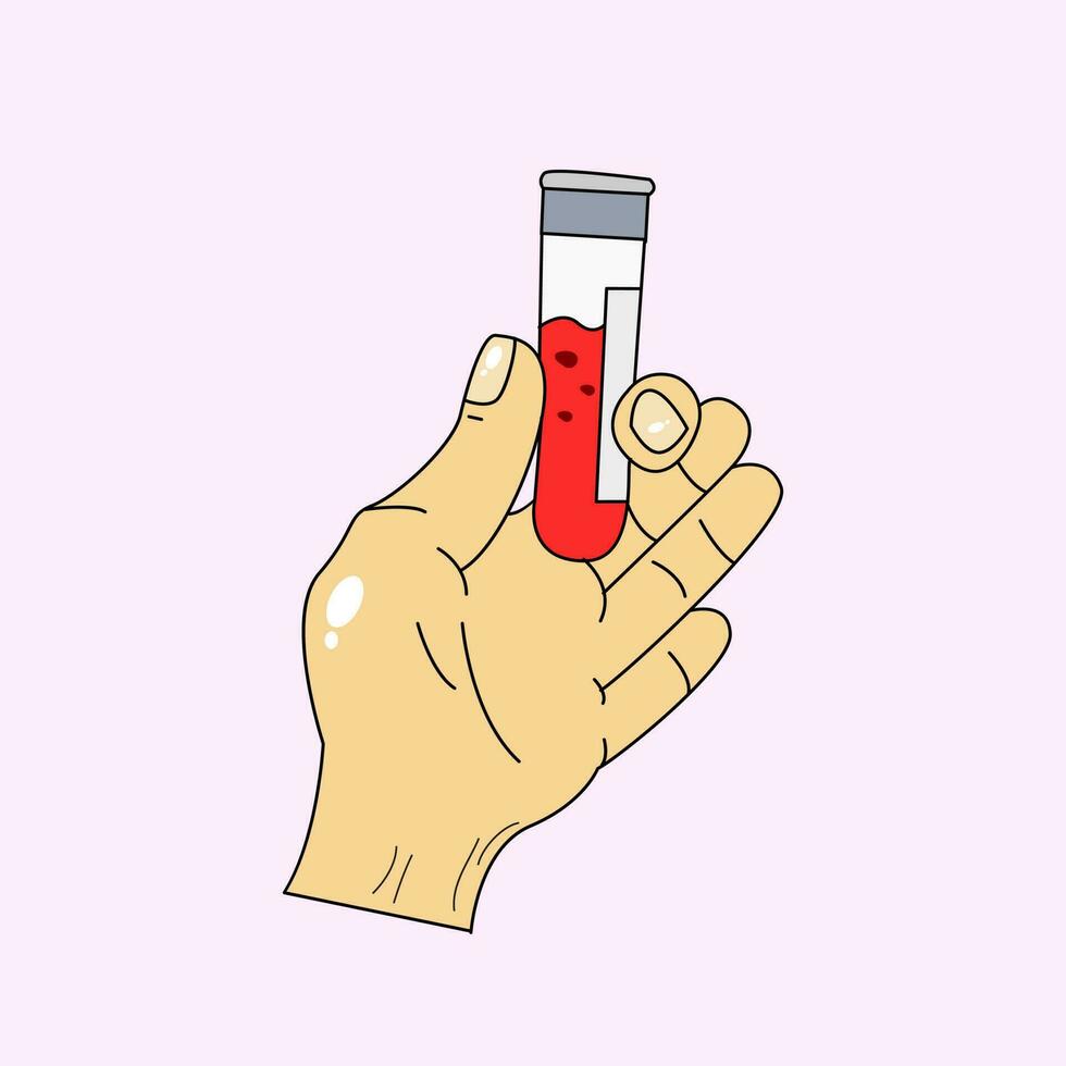 Blood sample vector illustration