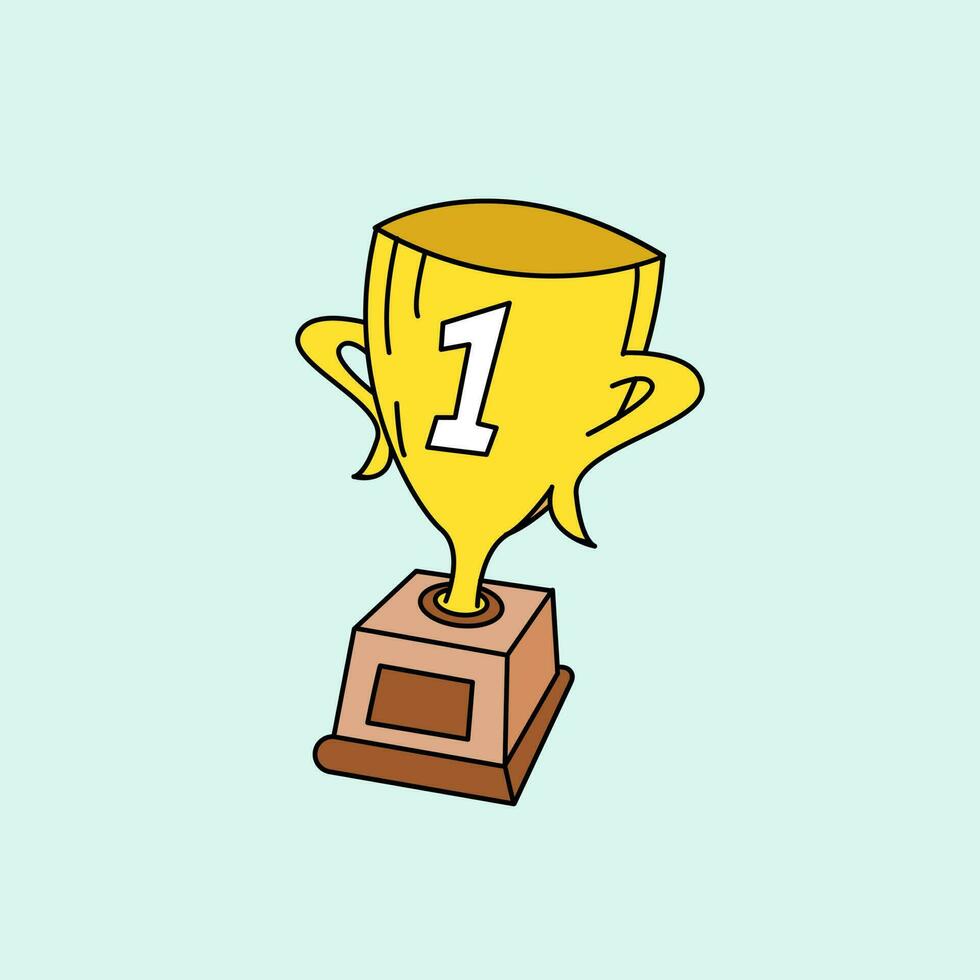 Award trophy vector illustration
