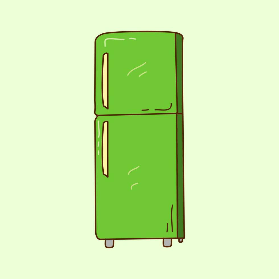 Refrigerator doodle vector illustration
