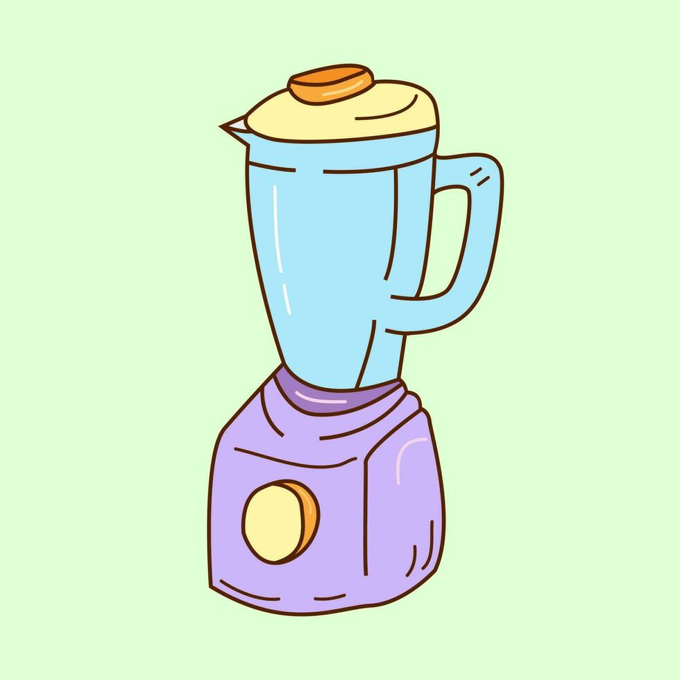 Electric blender doodle vector illustration