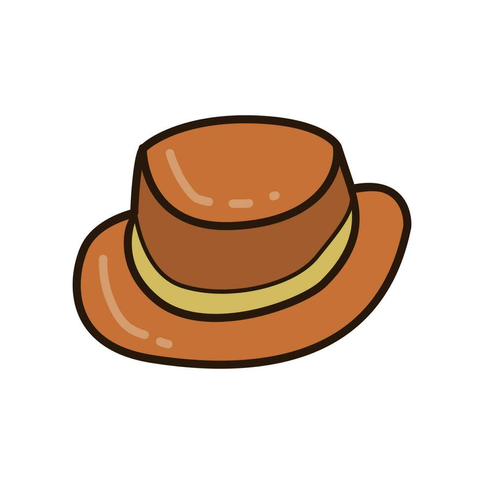 ilustración vectorial de un sombrero. accesorios para hombres vector