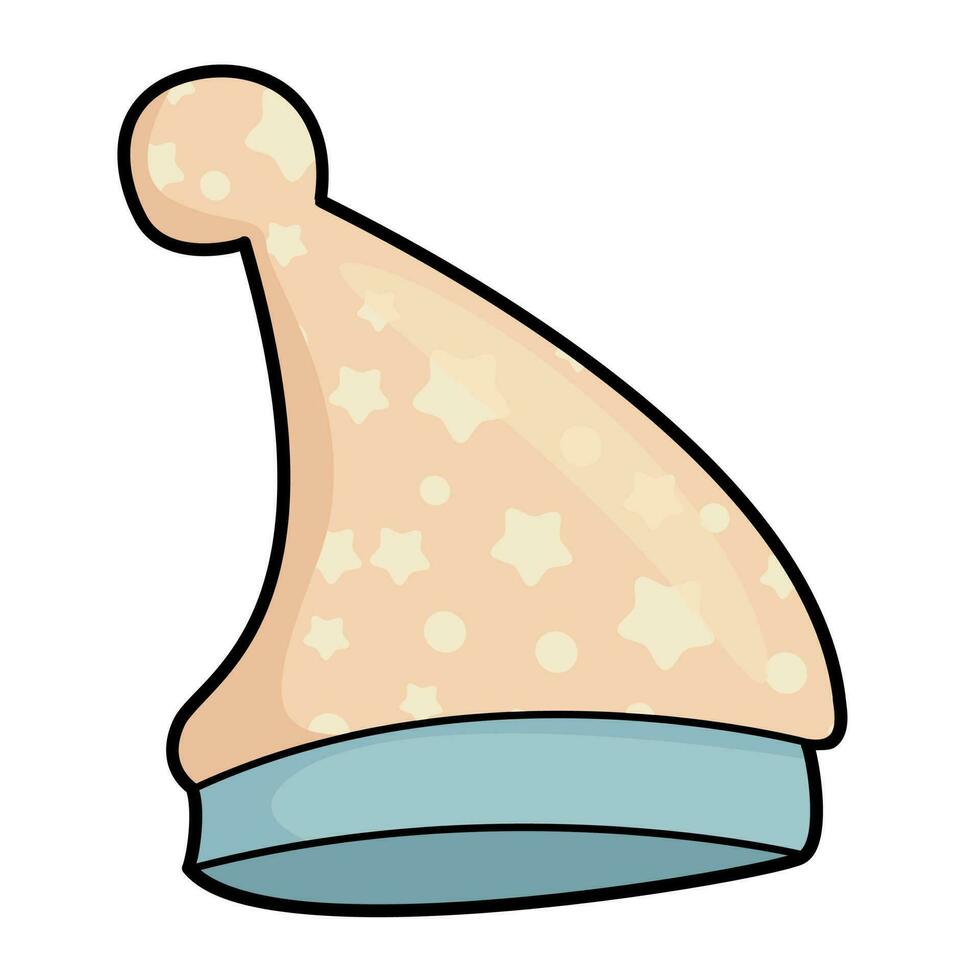 ilustración de vector de sombrero de dormir de bebé