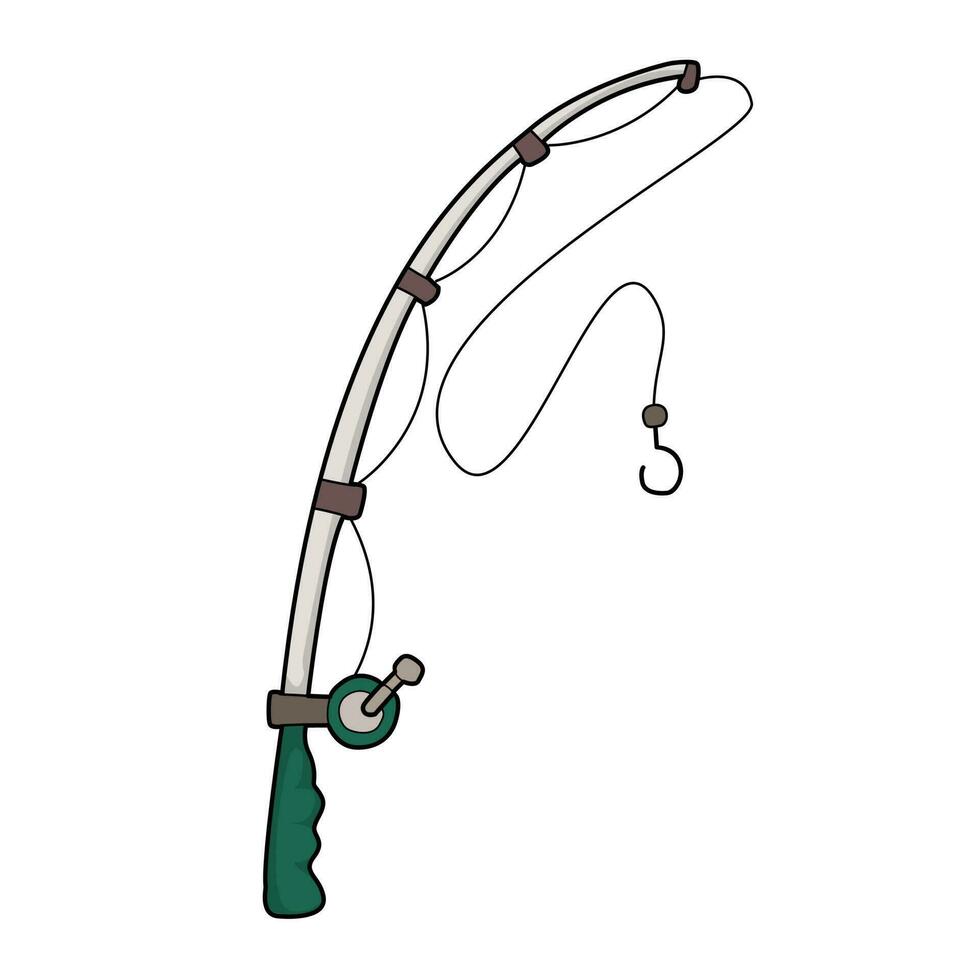 Fishing rod vector illustration 9651993 Vector Art at Vecteezy