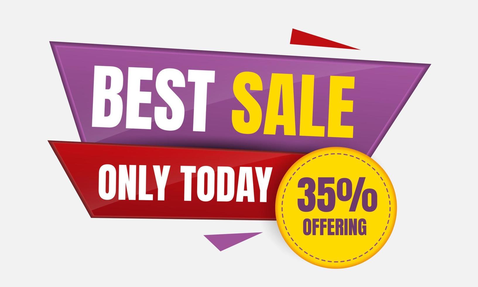 Best Sale, only today special offer banner, discount. Vector illustration element.