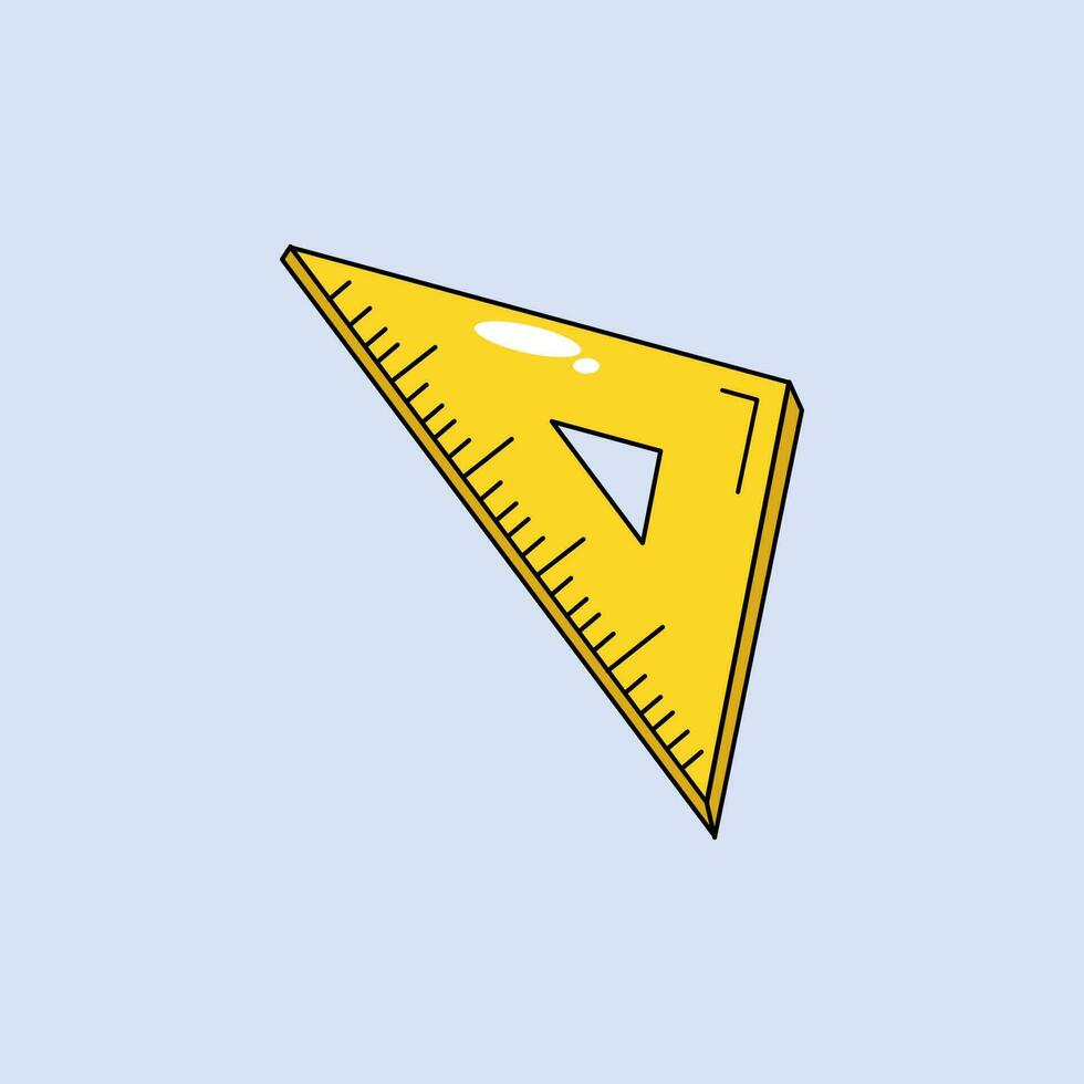 Triangle ruler vector illustration