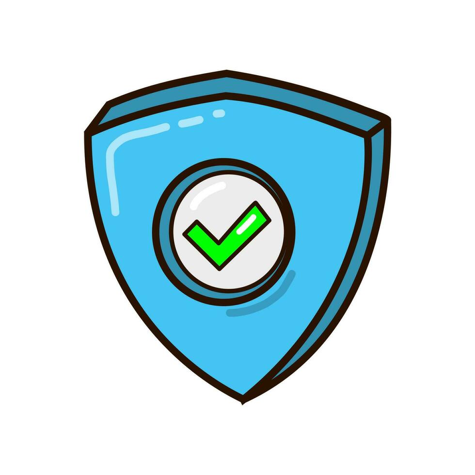 Blue shield vector illustration