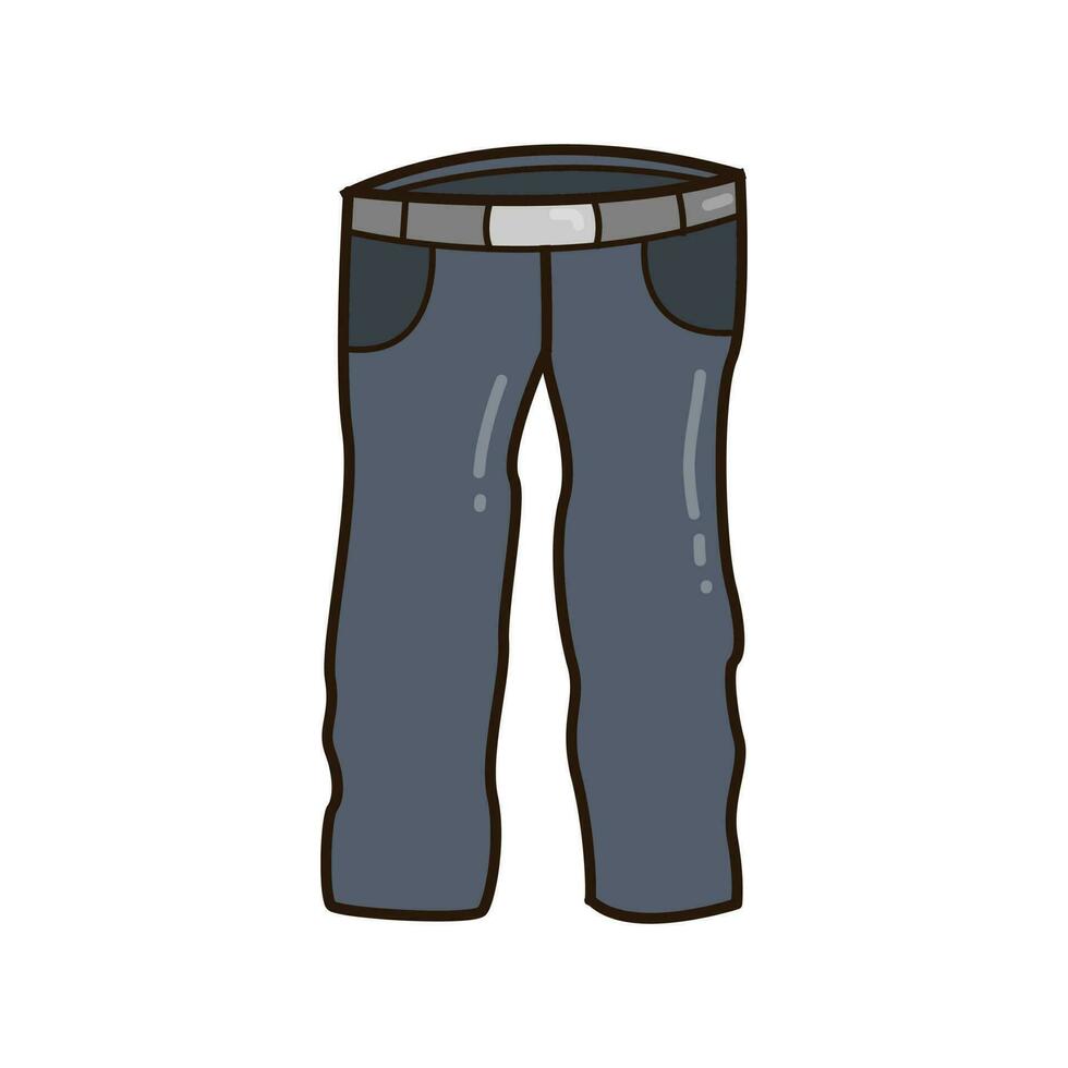 Vector illustration of jeans. men's accessories