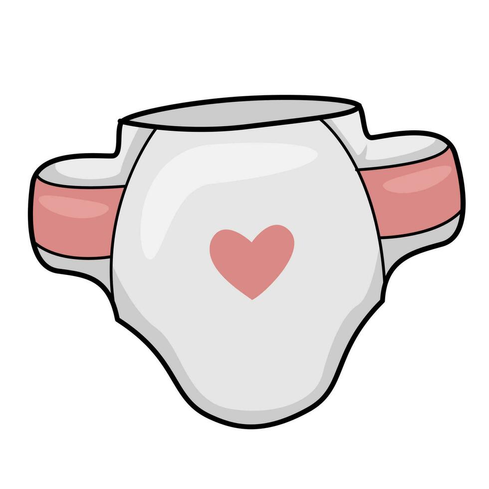 Baby diaper vector illustration