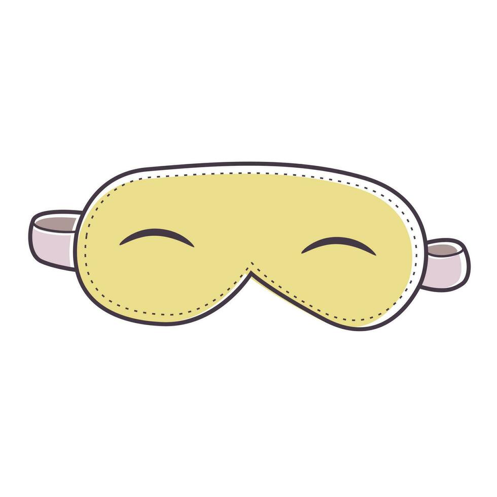 Sleeping blindfold vector illustration