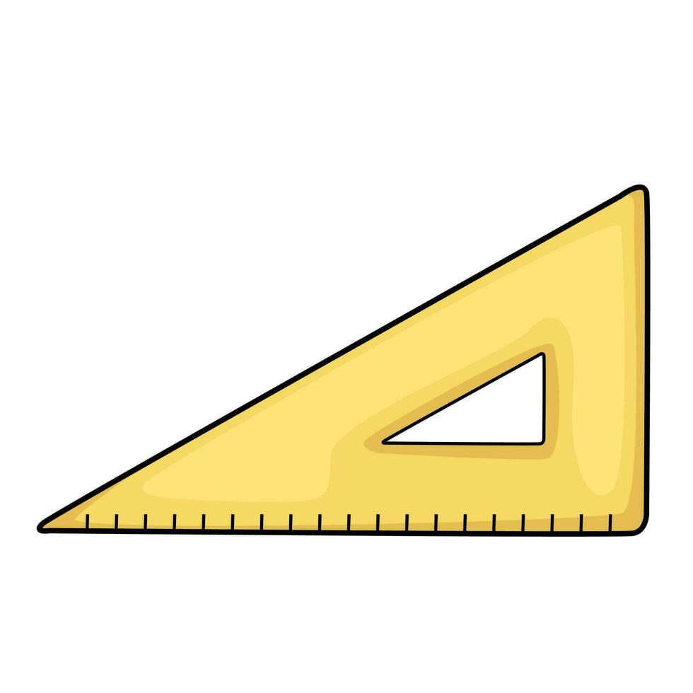 Vector illustration of triangular ruler