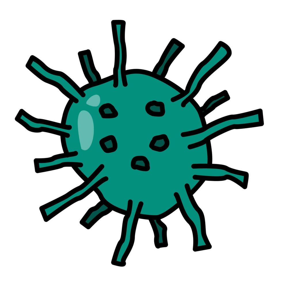 Vector virus doodle illustration