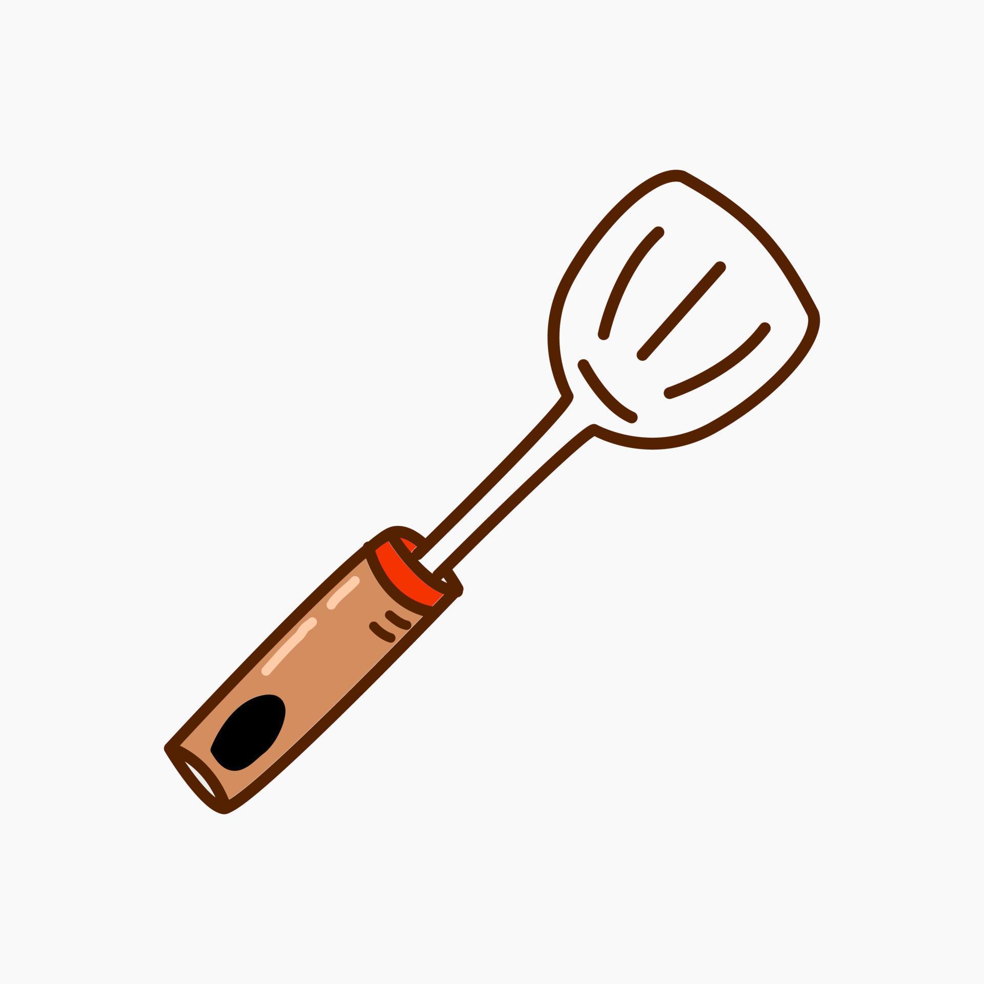 Spatula doodle vector illustration 9652109 Vector Art at Vecteezy