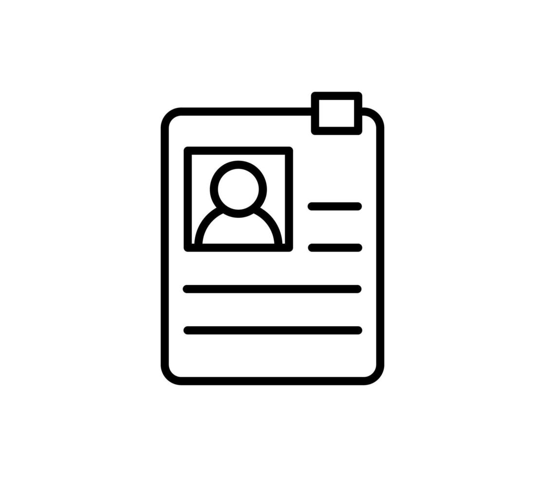 Resume vector linear cv icon. Modern outline logo concept on white background from Human Resources collection. Suitable for use on web apps, mobile apps and print media