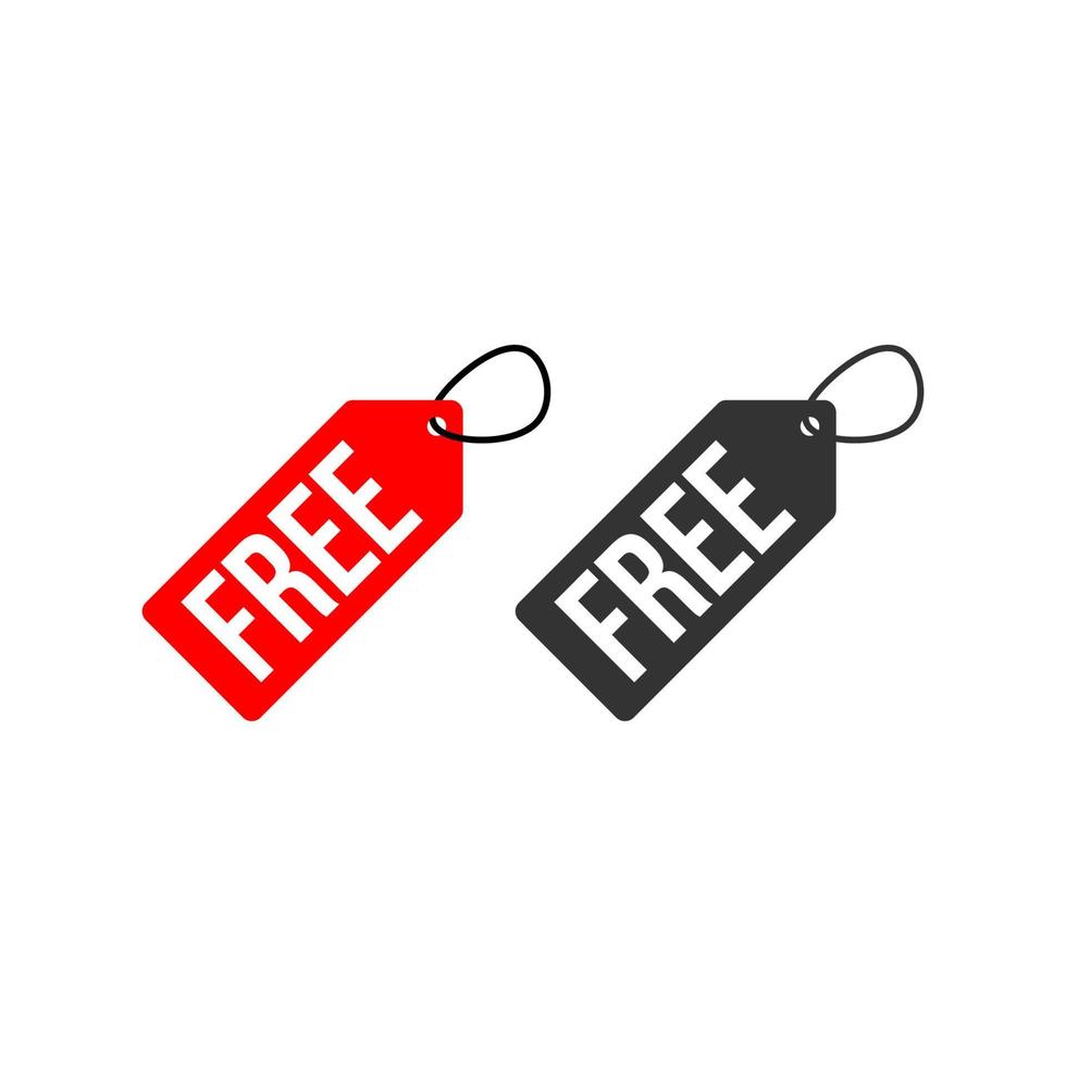etiqueta gratis. etiqueta gratis. icono gratis. ilustración de vector de etiqueta libre. signo de etiqueta libre.