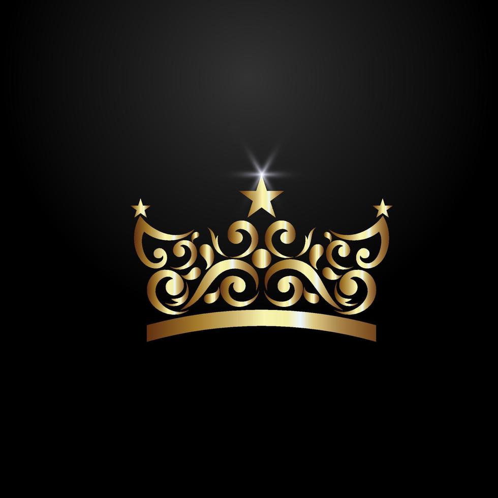logotipo de la corona de lujo. logotipo de lujo moderno. ilustración vectorial del logotipo real. plantilla de logotipo vector