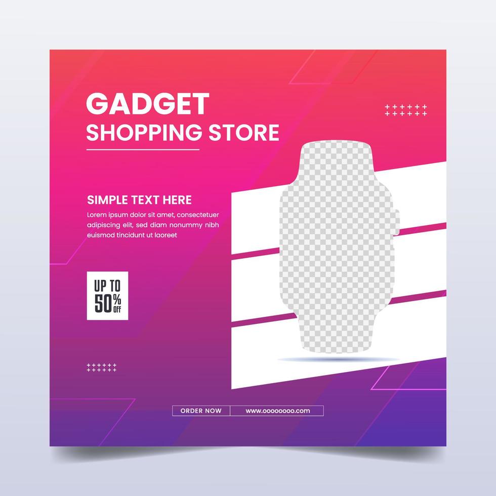 Gadget promotion banner template vector