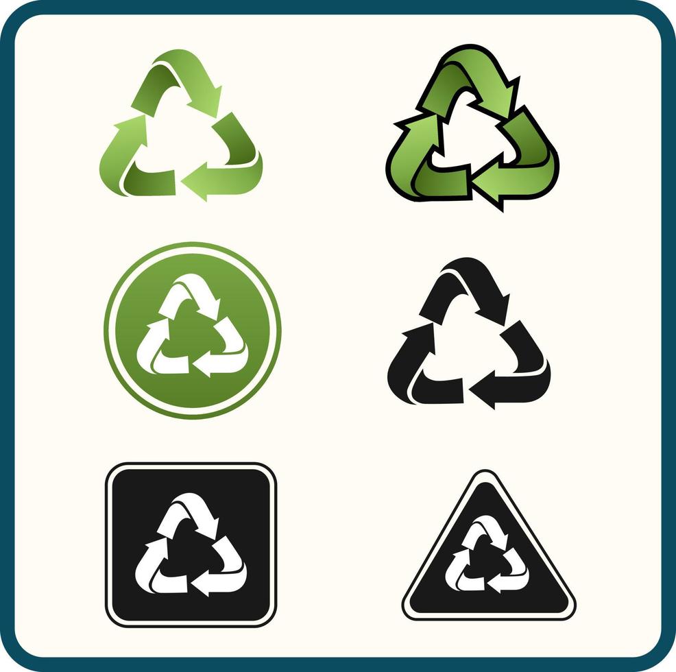 Recycle icon set. Recycle vector symbols