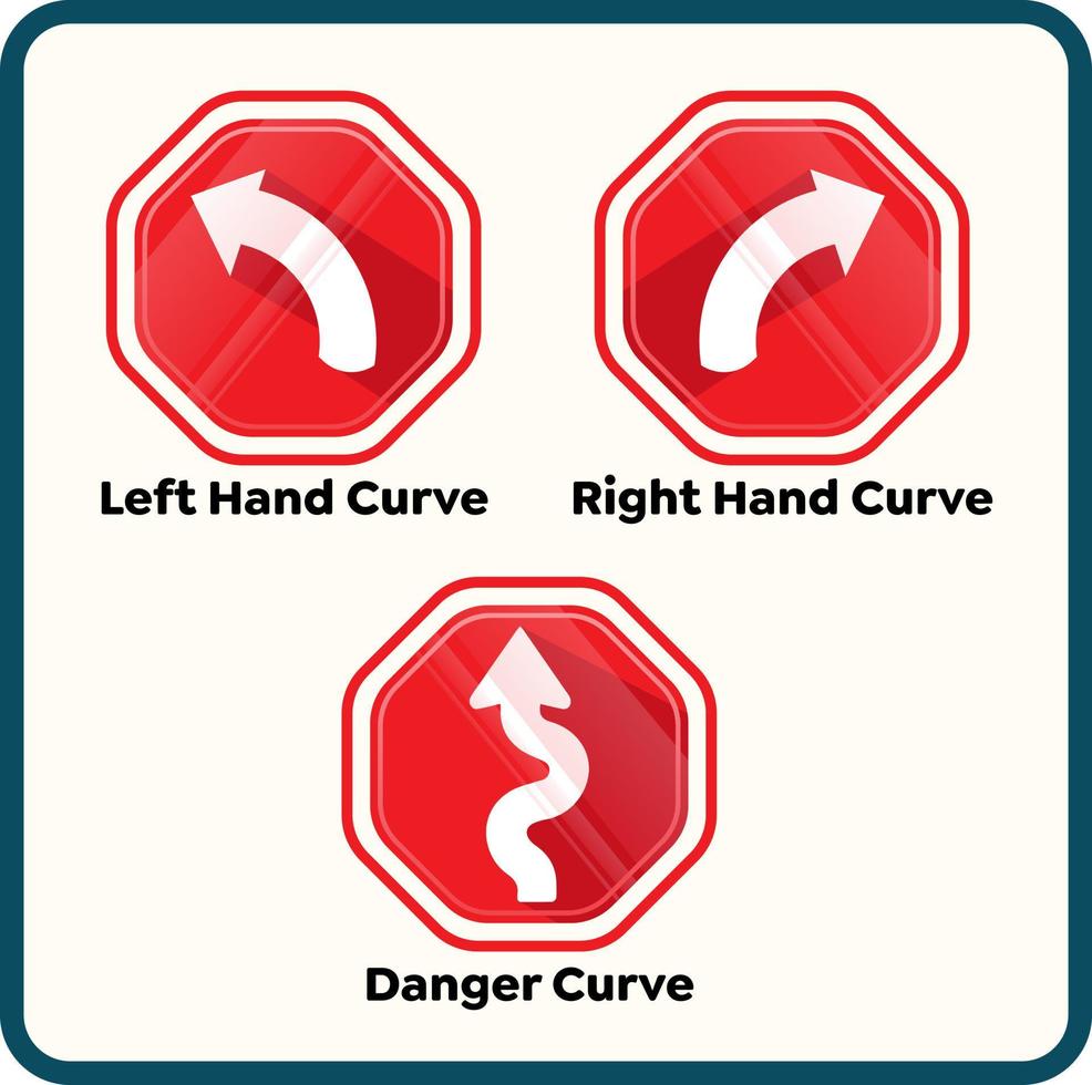 Right bend sign icon. Trendy Right bend sign logo concept on white background from Traffic Signs collection. Suitable for use on web apps, mobile apps and print media. vector