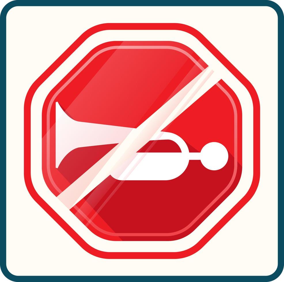 No horn sign on Cream background vector