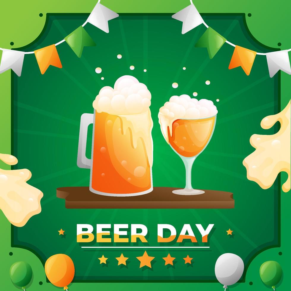 Beer Day Concept vector