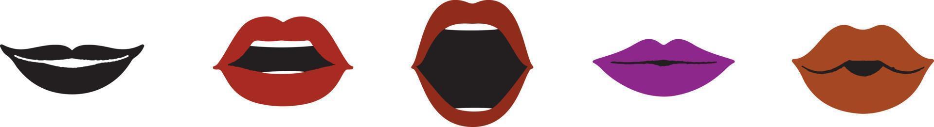 Seamless pattern with golden lips. vector