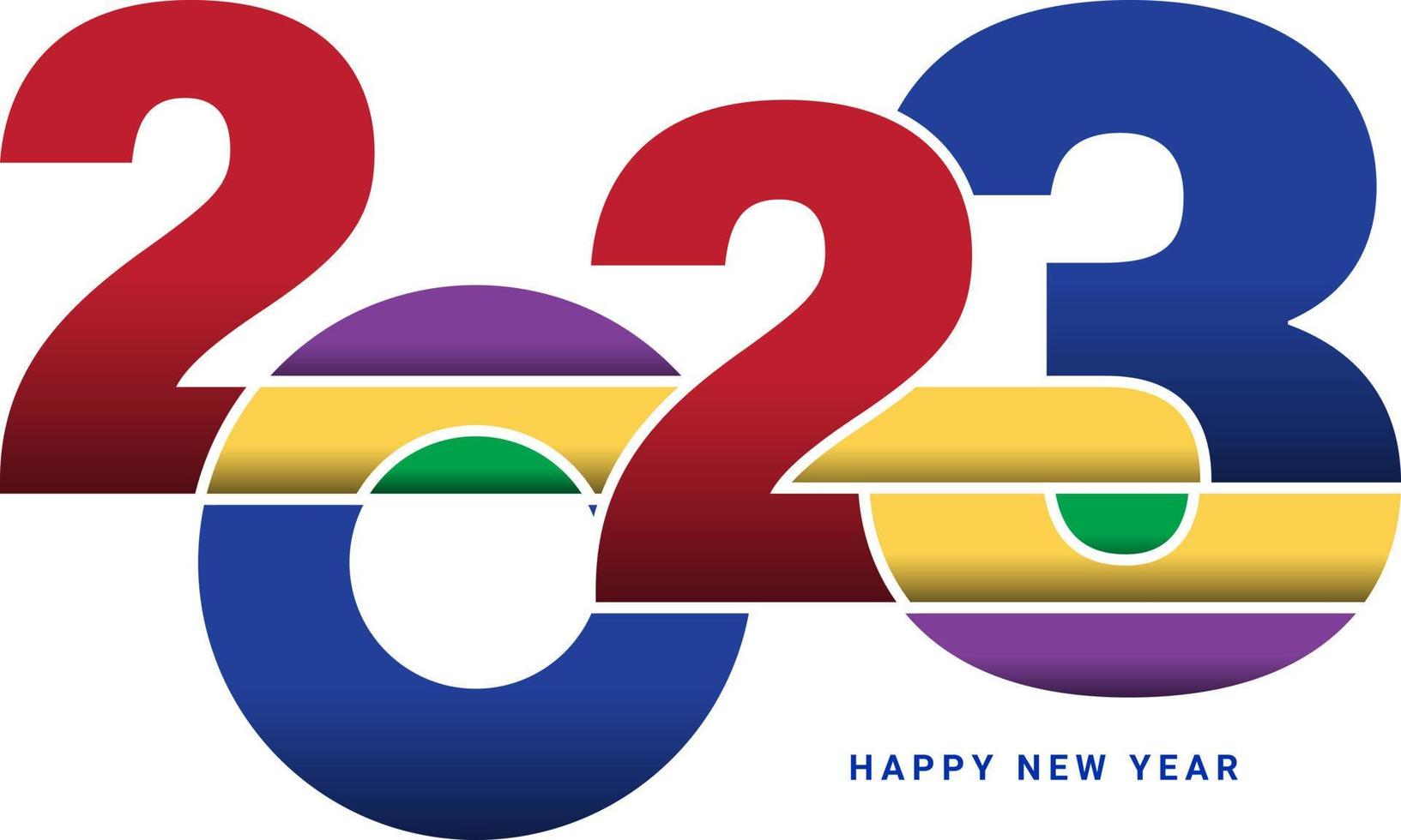 2023 Happy New Year Background Design. vector