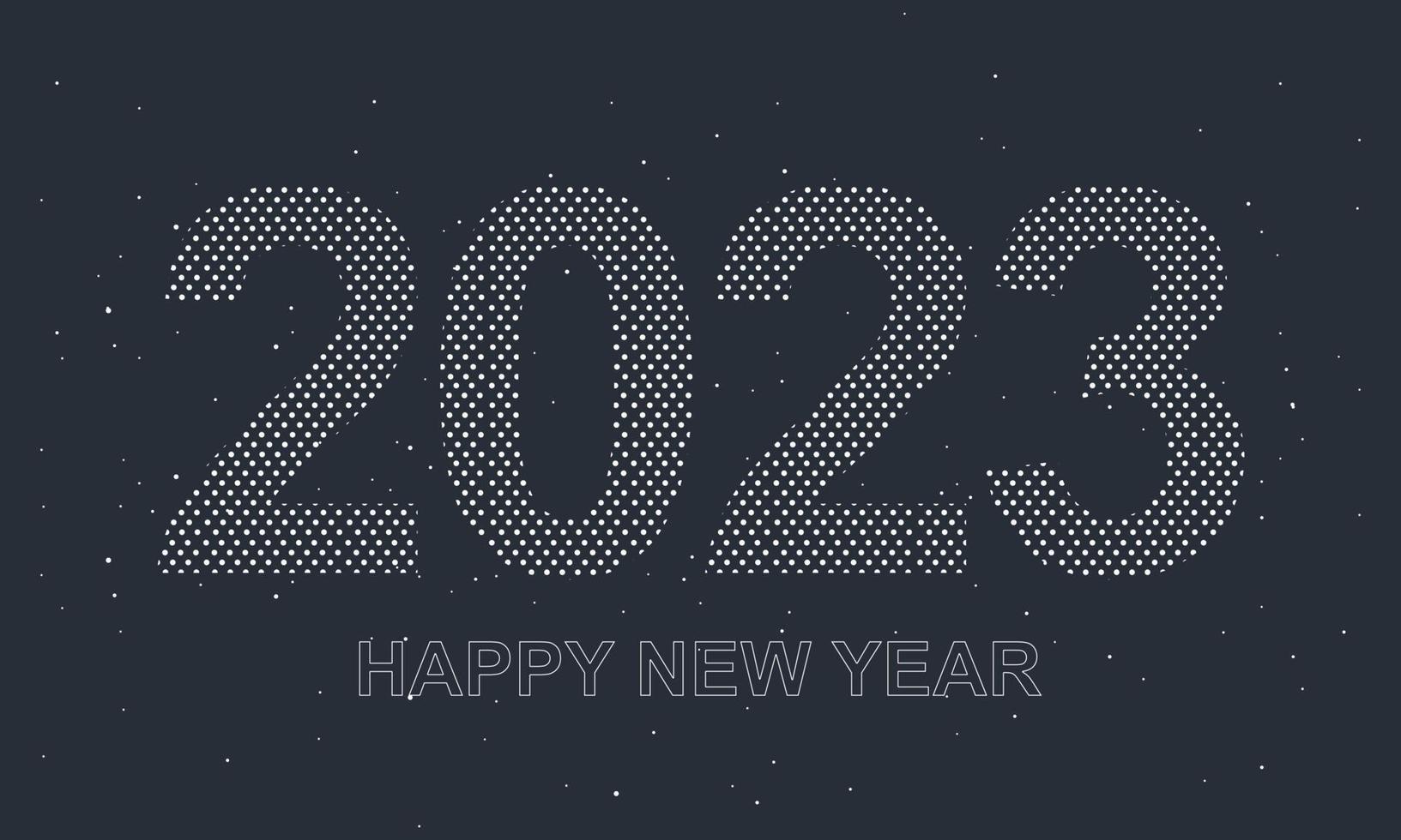 2023 Happy New Year Background Design. vector
