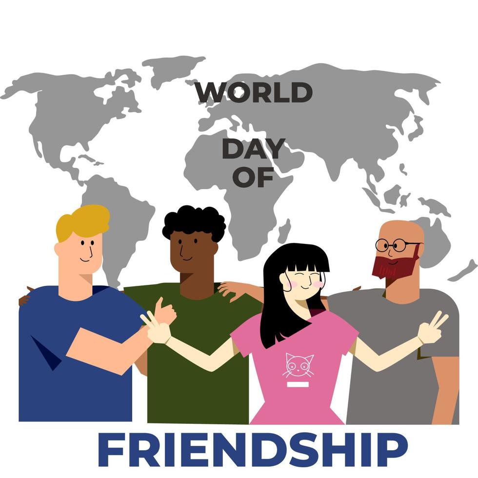 World day of friendship illustration vector