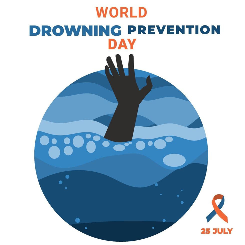 World drowning prevention day illustration vector