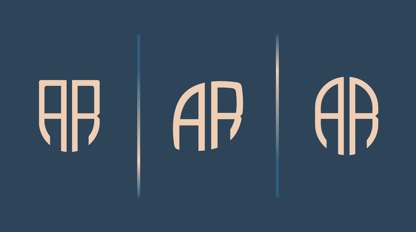 paquete de diseños de logotipos de letras iniciales creativas. vector