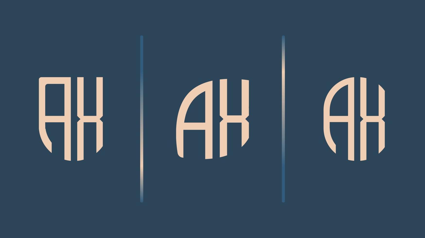 paquete de diseños de logotipo de hacha de letras iniciales creativas. vector