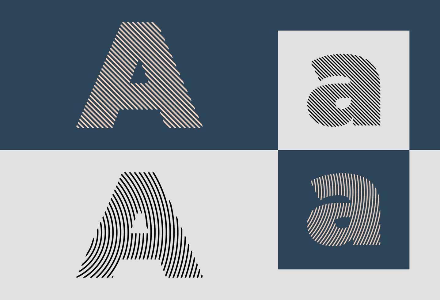 letras de línea inicial creativas un paquete de diseños de logotipo. vector