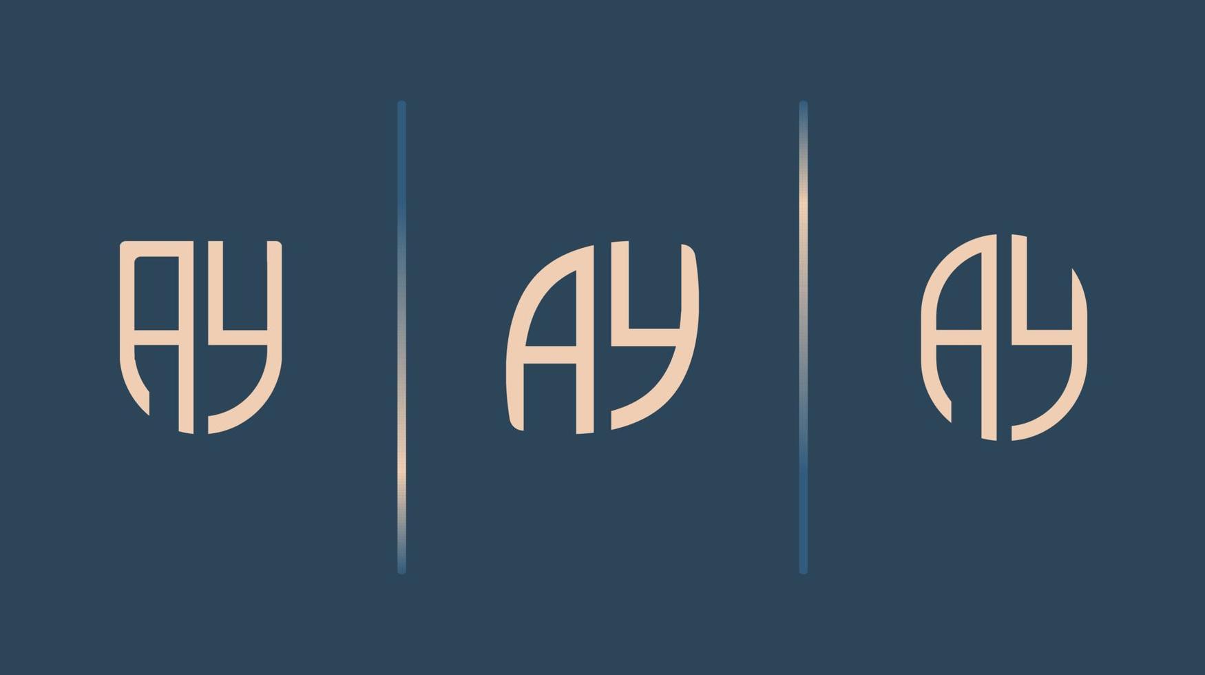 paquete de diseños de logotipos de letras iniciales creativas. vector