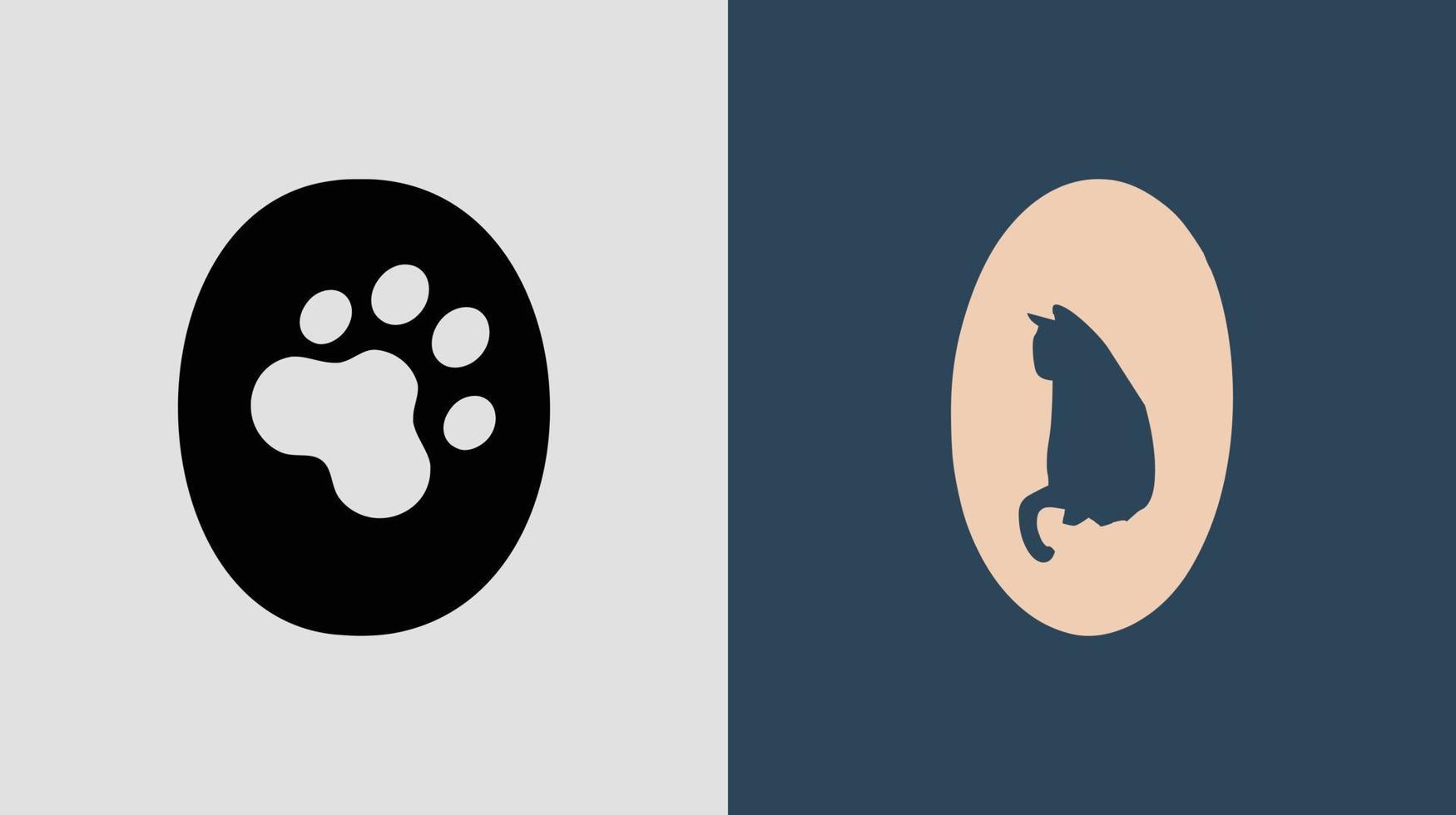 Initial Letters O Cat Logo Designs Bundle. vector