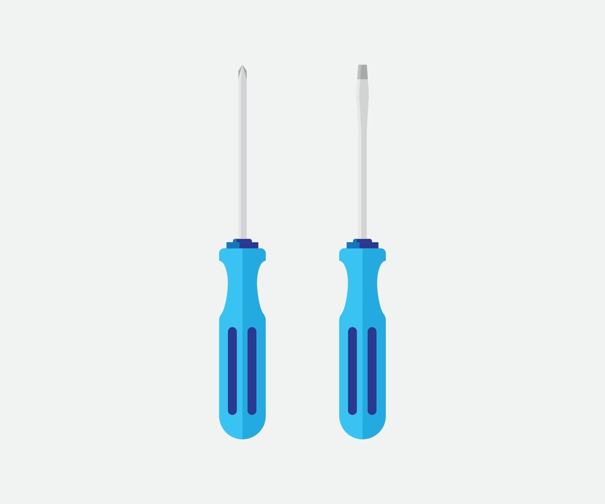 screwdriver two variations of blue vector