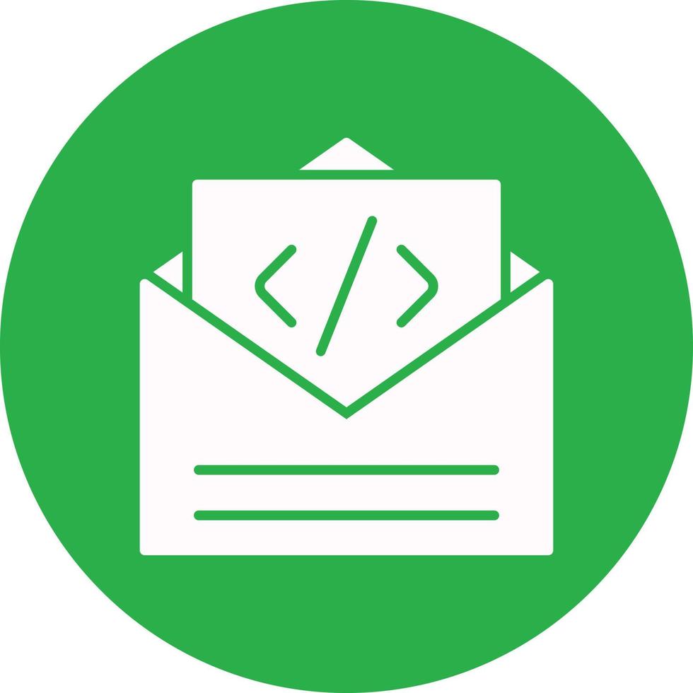 Mail Code Glyph Circle Multicolor vector
