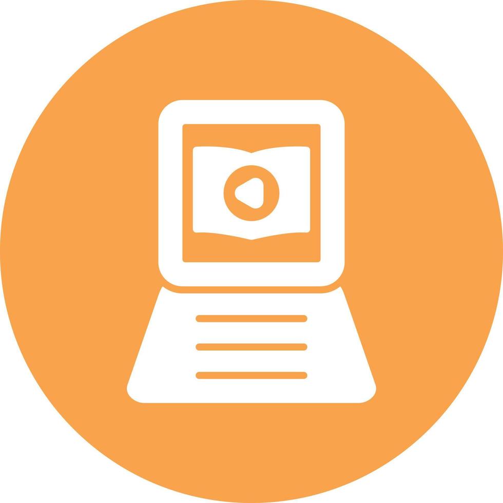Video Tutorial Glyph Circle Multicolor vector