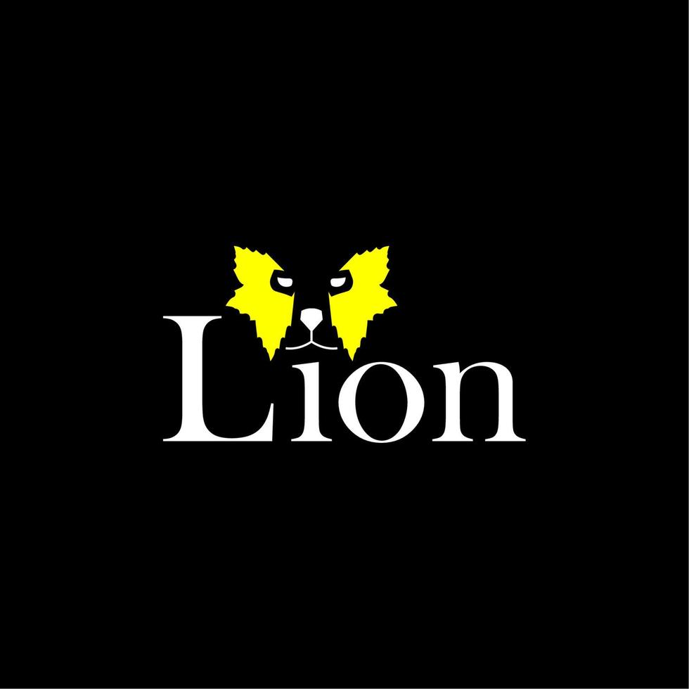 león de diseño de logotipo vector