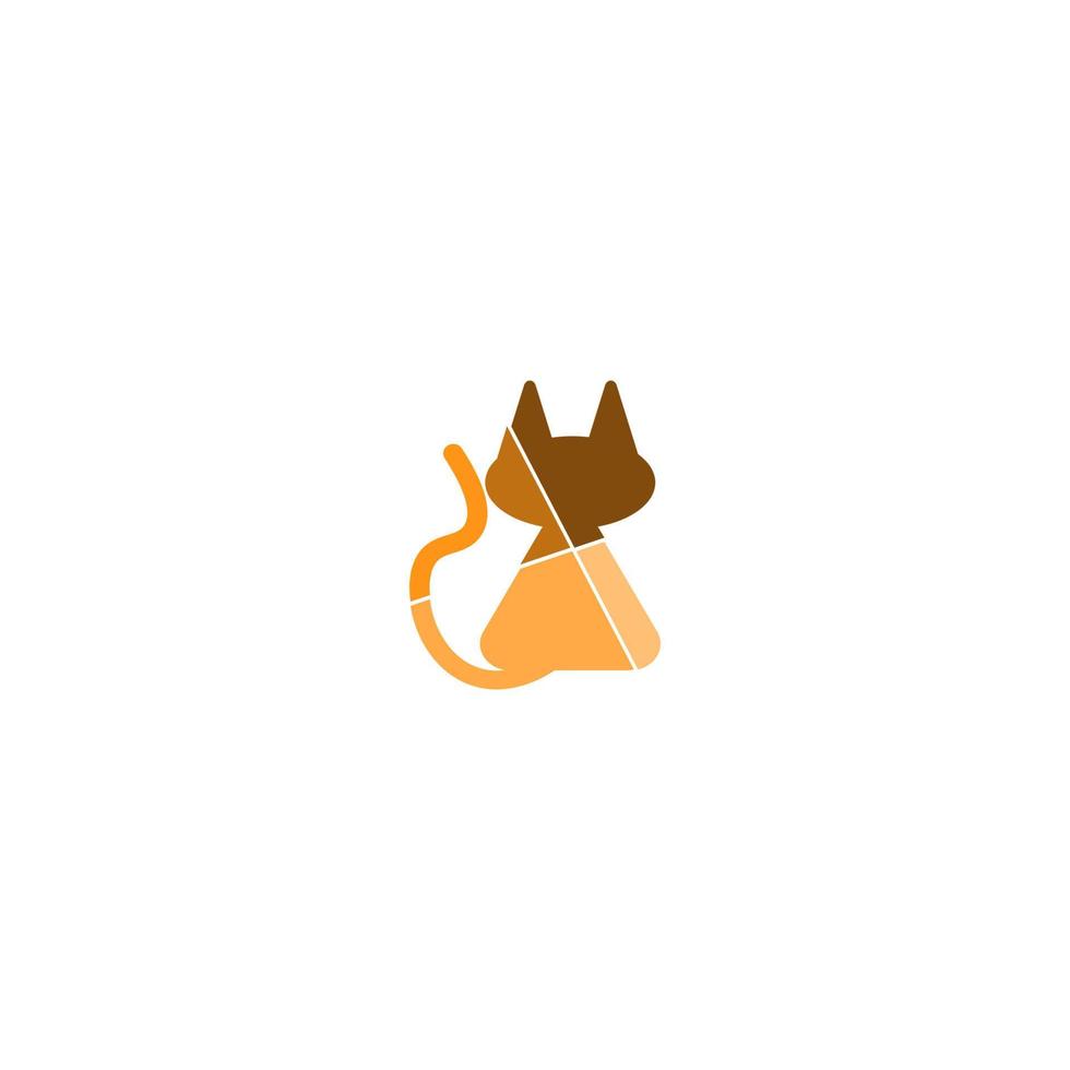 vector de ilustración de icono de gato