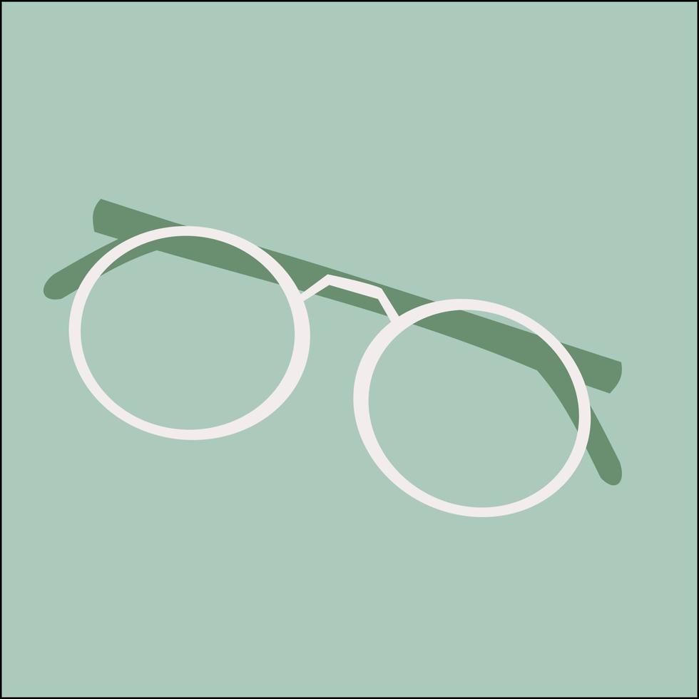 round shape glasses vector