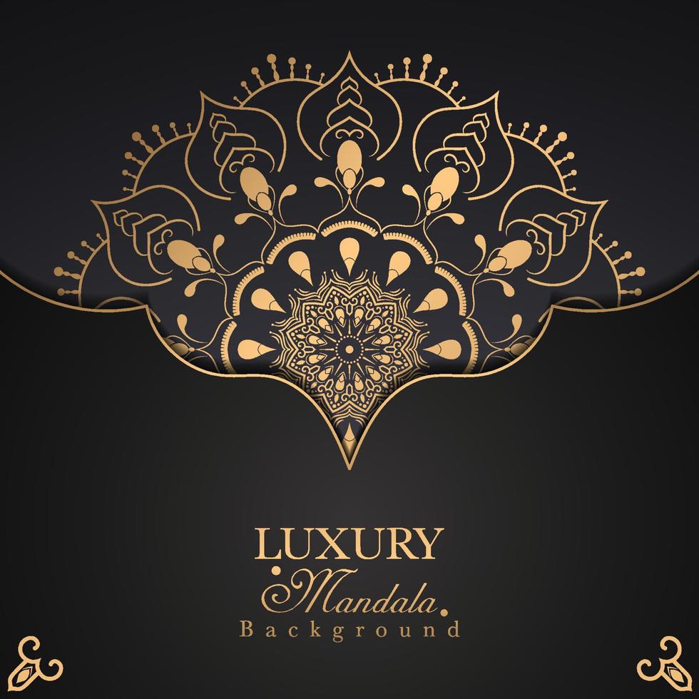 Luxury Gold Mandala Background Pro Vector