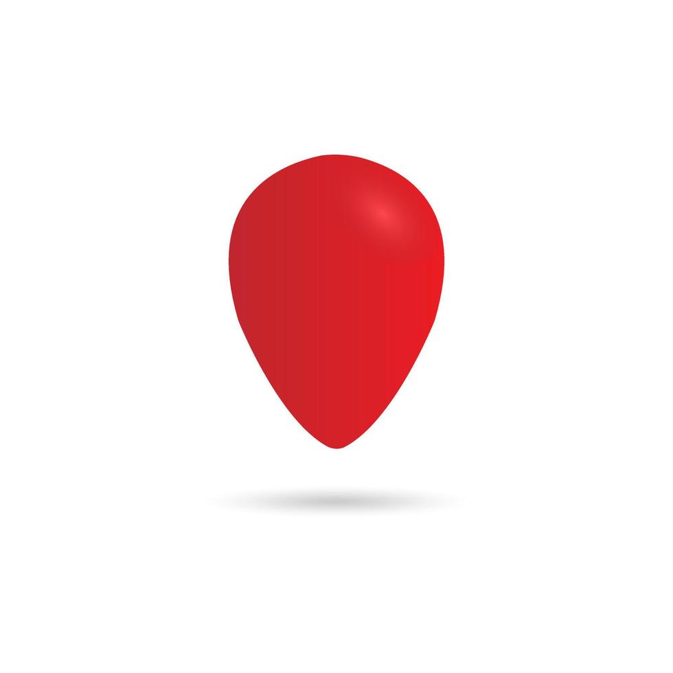 Guitar pick icon in simple design. Red pick icon isolated on white background vector