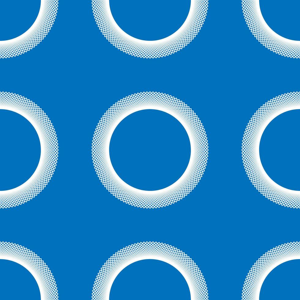 Abstract seamless pattern futuristic background with white circular lines on light blue background vector