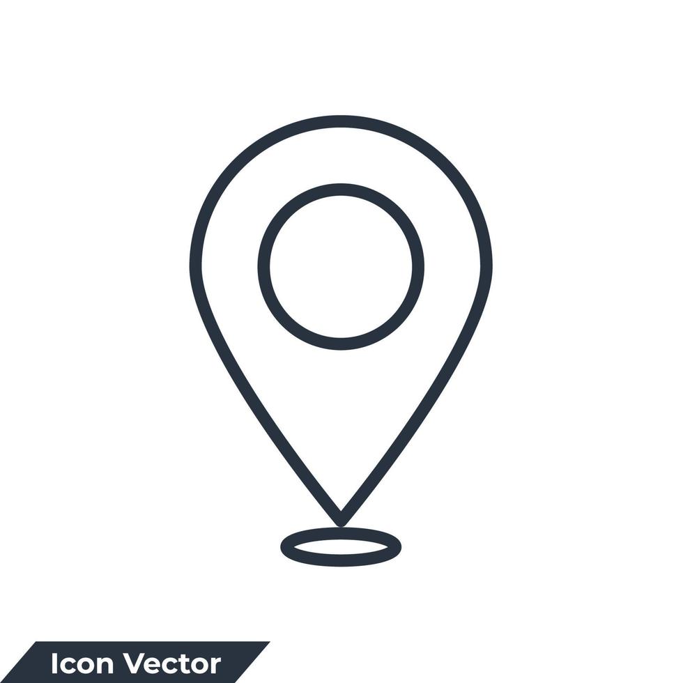 pinpoint icon logo vector illustration. pin, pointer symbol template for graphic and web design collection