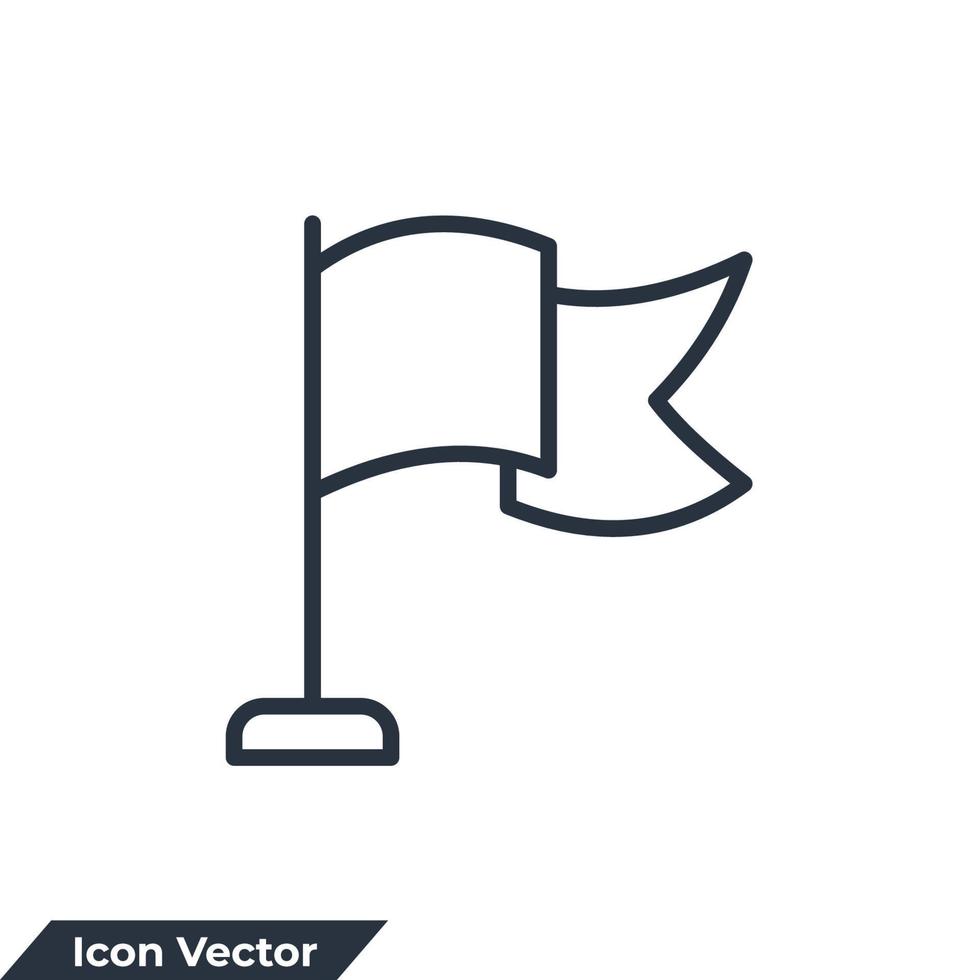 flag icon logo vector illustration. flag symbol template for graphic and web design collection