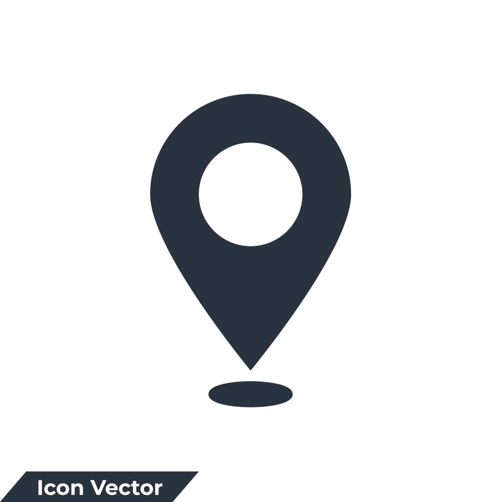 pinpoint icon logo vector illustration. pin, pointer symbol template