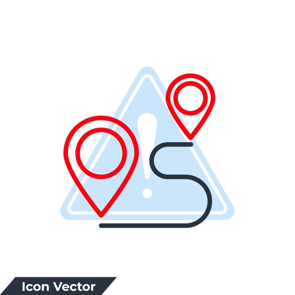 route icon logo vector illustration. tracking symbol template for graphic and web design collection