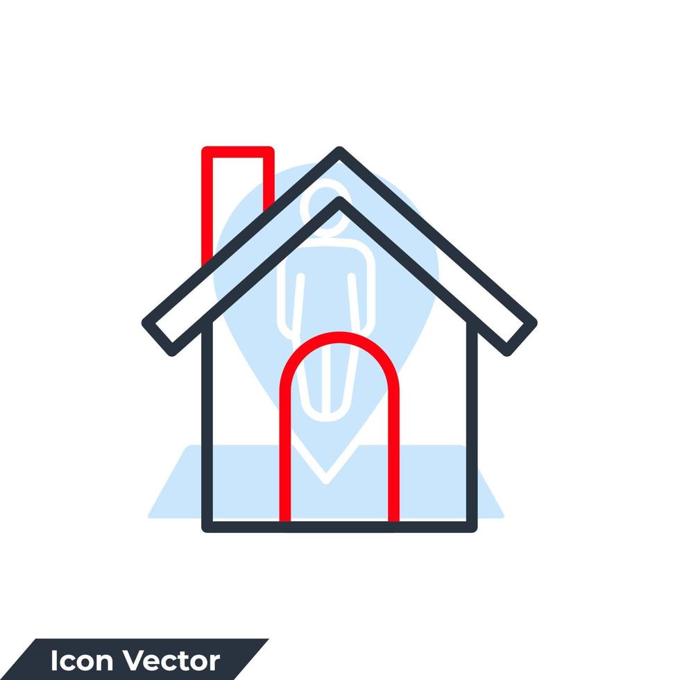 ilustración de vector de logotipo de icono de inicio. plantilla de símbolo de página de inicio para la colección de diseño gráfico y web
