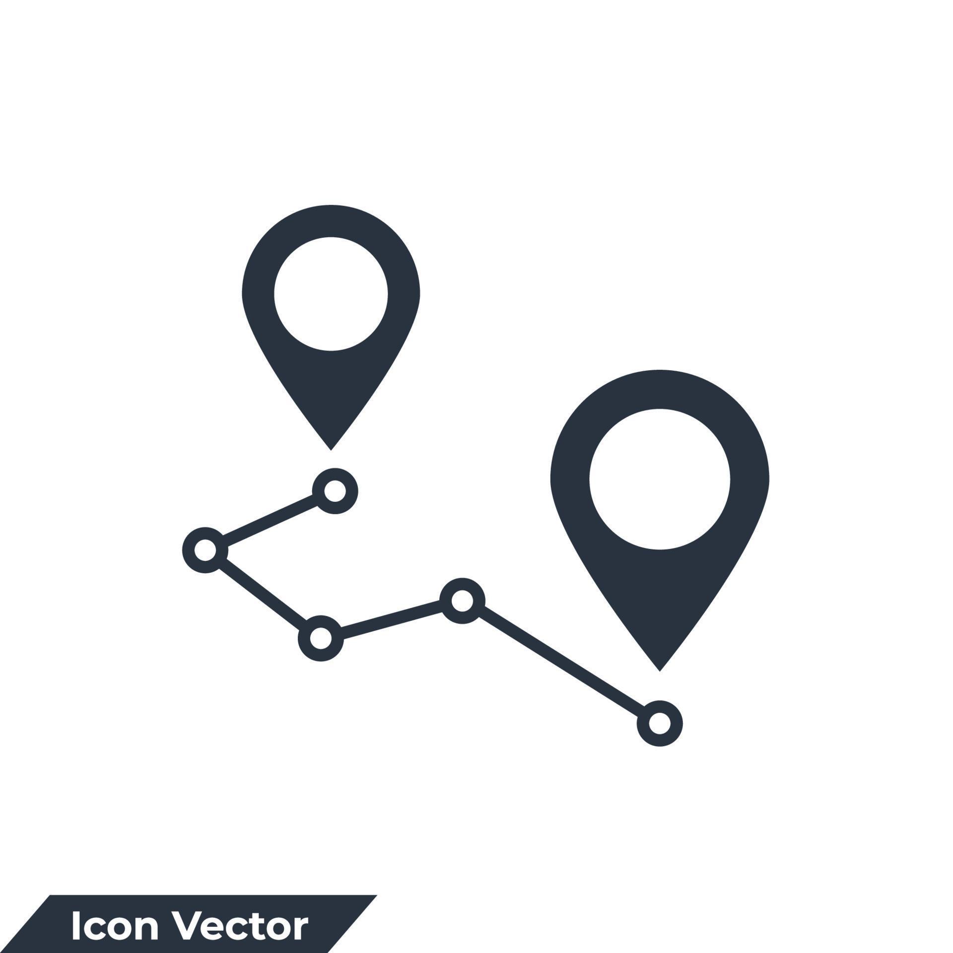 gps tracking icon logo vector illustration. tracking symbol template